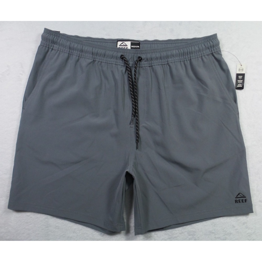 Reef Shorts Mens Size Medium Gray Hybrid Garland E-Waist Stretch Pockets NWT